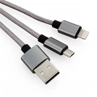 三合一多功能充电器电缆的Micro USB数据线，快速充电线数据线的Micro USB C型三星和iPhone